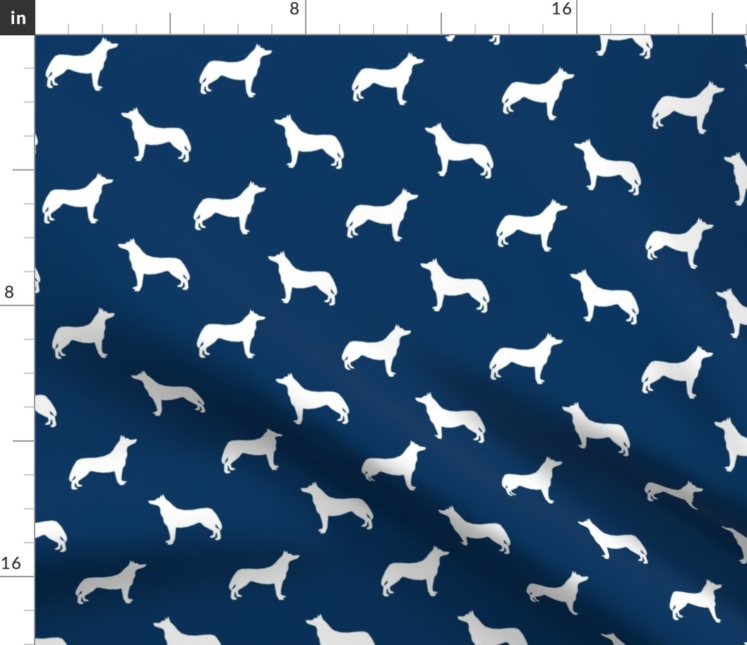 Husky dog silhouette navy