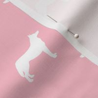 Husky dog silhouette pink