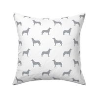 Husky dog silhouette white grey