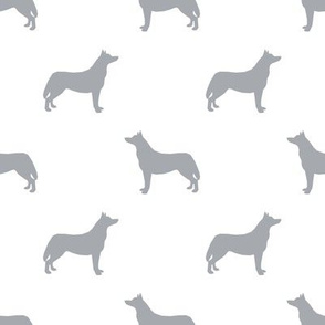 Husky dog silhouette white grey