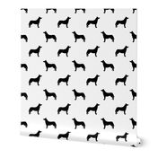 Husky dog silhouette white