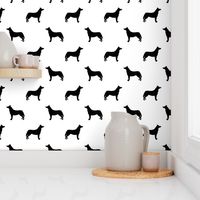 Husky dog silhouette white