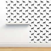 Husky dog silhouette white