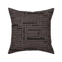 Cities of Kentucky, dark gray