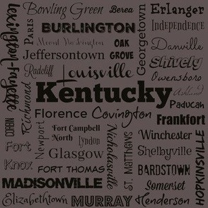 Cities of Kentucky, dark gray