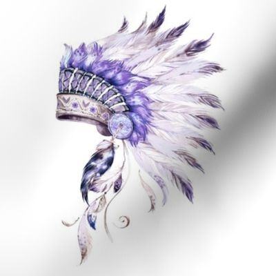 8" Purple Headdress 