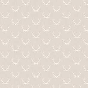 Antlers - Linen texture, tan, cream