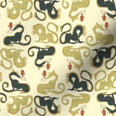 Bayeux Dragons Patterned