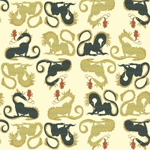 Bayeux Dragons Patterned