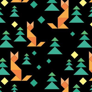 Tangram night forest