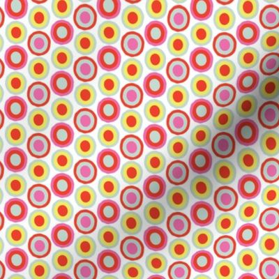 16-15F Bright Spring Dots Spots Red Blue Yellow Pink White _Miss Chiff Designs