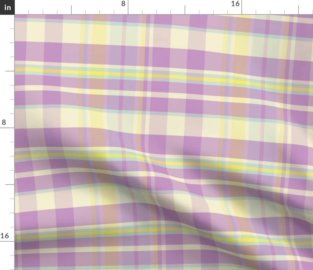 16-15B Easter Plaid Lilac Lemon Blue_ Miss Chiff Designs