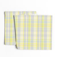 17-07L Pastel Plaid Lemon Yellow || Silver Gray Grey Aqua  Blue Easter Traditional Classic Spring _ Miss Chiff Designs 