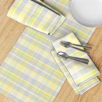 17-07L Pastel Plaid Lemon Yellow || Silver Gray Grey Aqua  Blue Easter Traditional Classic Spring _ Miss Chiff Designs 