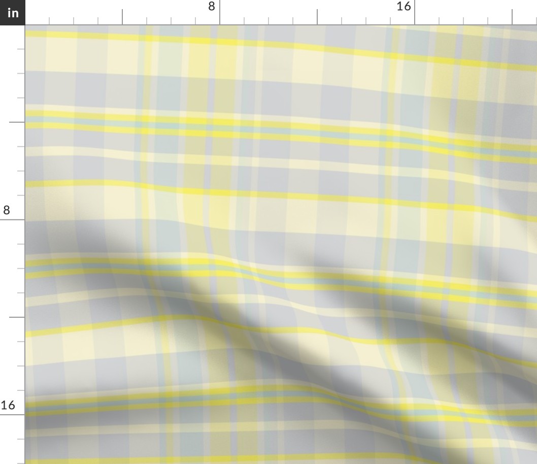 17-07L Pastel Plaid Lemon Yellow || Silver Gray Grey Aqua  Blue Easter Traditional Classic Spring _ Miss Chiff Designs 