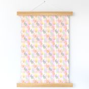 Easter Bunny Plaid Pastel Rabbit Animal Pink Gray Grey Yellow Orange _Miss Chiff Designs