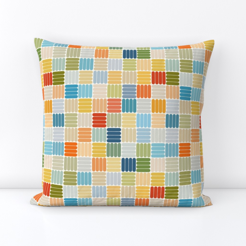 basket weave abstract -multi