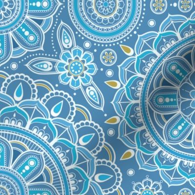 large Blue Mandalas