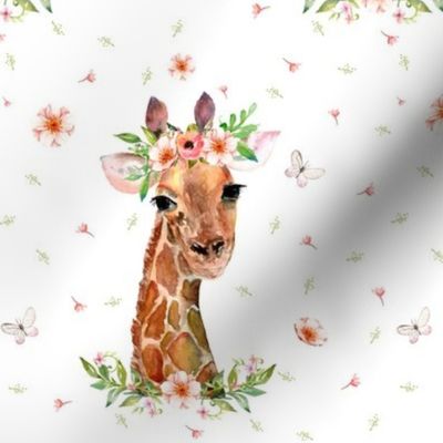 7" Floral Giraffe