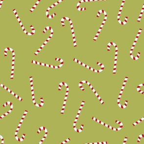 candy cane fabric, dog coordinates collection - lime green