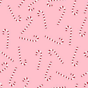 candy cane fabric, dog coordinates collection - pink