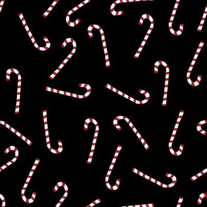 candy cane fabric, dog coordinates collection - black