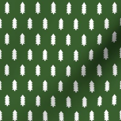 christmas trees fabric, dog coordinate collection - dark green