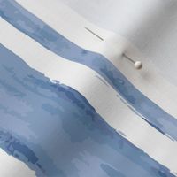Blue and White Watercolor Stripe