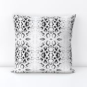 Snake skin texture. Seamless pattern black on white background. 4