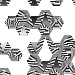 Hexagons Optical illusion