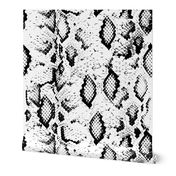 Snake skin texture. Seamless pattern black on white background. 3