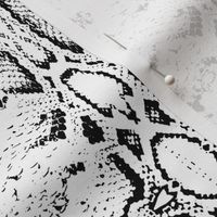 Snake skin texture. Seamless pattern black on white background. 1