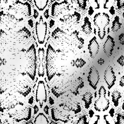 Snake skin texture. Seamless pattern black on white background. 1