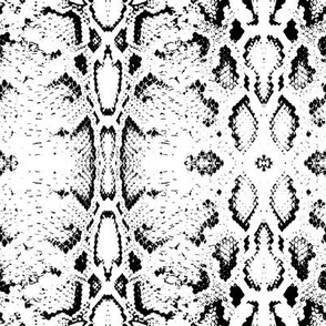 Snake skin texture. Seamless pattern black on white background. 1