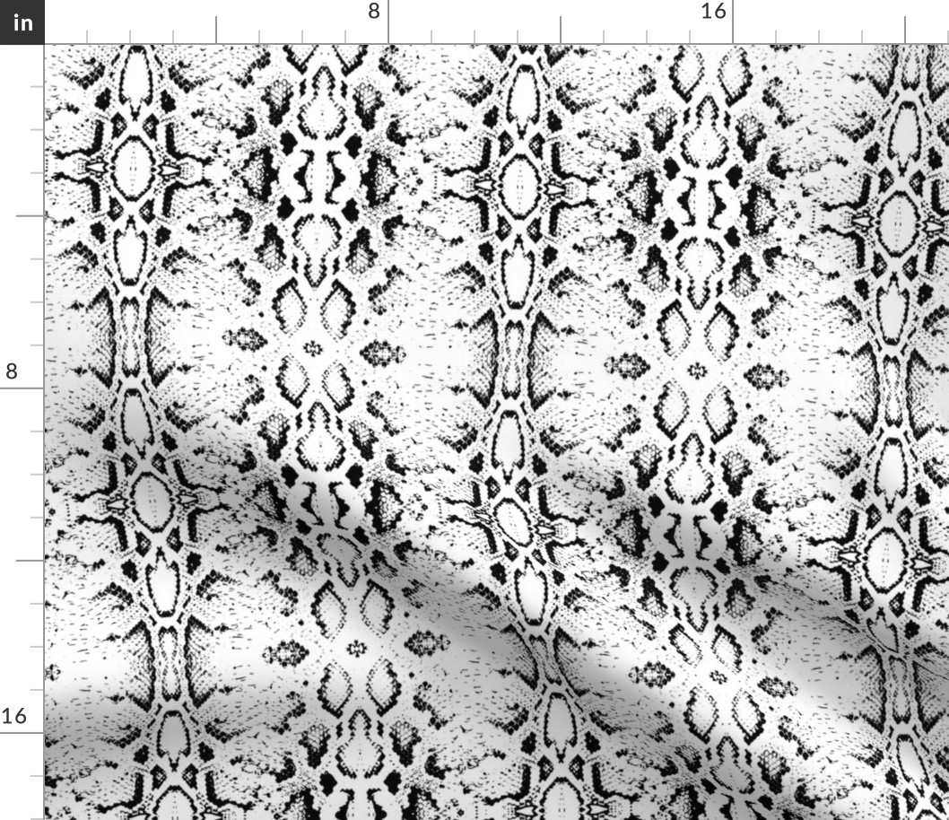 Snake skin texture. Seamless pattern black on white background. 1