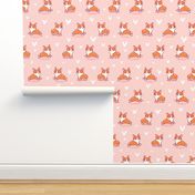 Cute corgi pink pattern