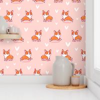 Cute corgi pink pattern