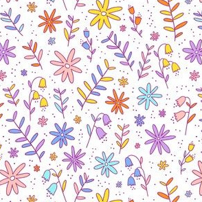 Colorful flowers pattern