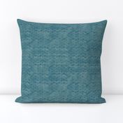 Japanese Block Print Pattern of Ocean Waves | Japanese Waves Pattern in Teal Blue, Blue Green Boho Print, Beach Fabric.