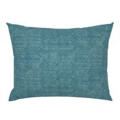 Japanese Block Print Pattern of Ocean Waves | Japanese Waves Pattern in Teal Blue, Blue Green Boho Print, Beach Fabric.