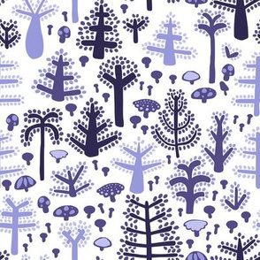 Purple Trees on white