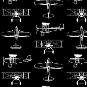 Biplanes on Black // Small