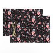 geometric tangrams abstract novelty black pink red gray grey