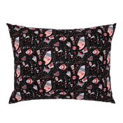 geometric tangrams abstract novelty black pink red gray grey