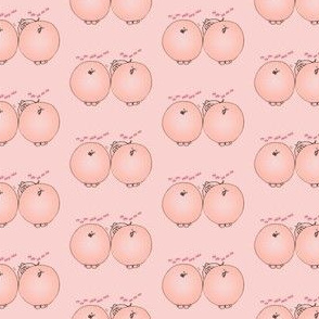 Pink pigs laughing on a pink background.