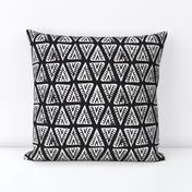 Block Print Monochrome Tipi Triangles