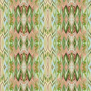 DGD2 - Medium - Digital Dalliance Lace in Peach, Green and Aqua