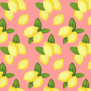 Lemons on Pink