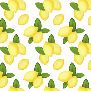 Lemons on White