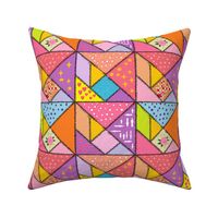 Pink Tangram Patchwork